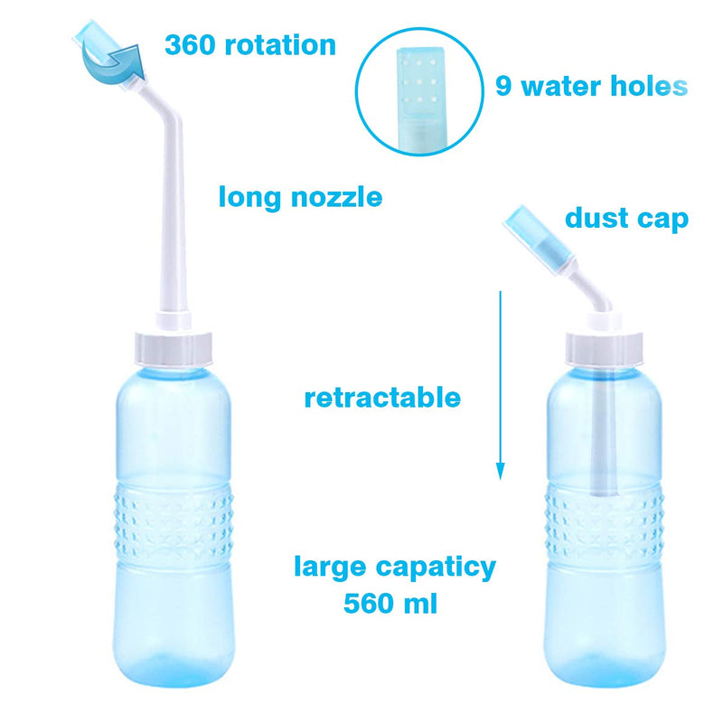Portable Bidet Sprayer - Large Bidet Bottle 560 ML