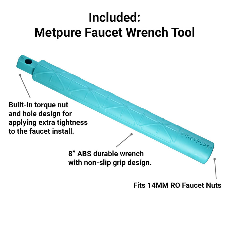 Metpure Non-airgap RO Faucet Reverse Osmosis Drinking Water Filtration System Water Dispenser Spout (Dark Oil Rubbed Bronze). Vase Style with Faucet Wrench RO-FW148. NSF Certified. Dark Oil-Rubbed Bronze