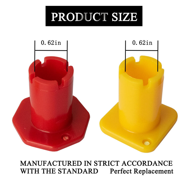 Parking Brake & Trailer Air Supply Mv-3 Knob Yellow & Red Fit for Peterbilt Kenworth Volvo Western Star Truck Air Brake Knobs for Semi Trucks 298818 298818N 298817 298817N