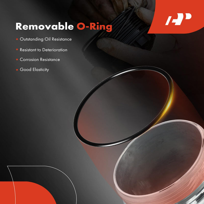 A-Premium Oil Filter Housing Cap Assembly Compatible with Mini Cooper 2002-2016, Cooper Countryman 2014-2016, Cooper Paceman 2013-2016, 1.6L, Oil Filter Housing Cover, W10B16 W10B16A W11B16A W11B16