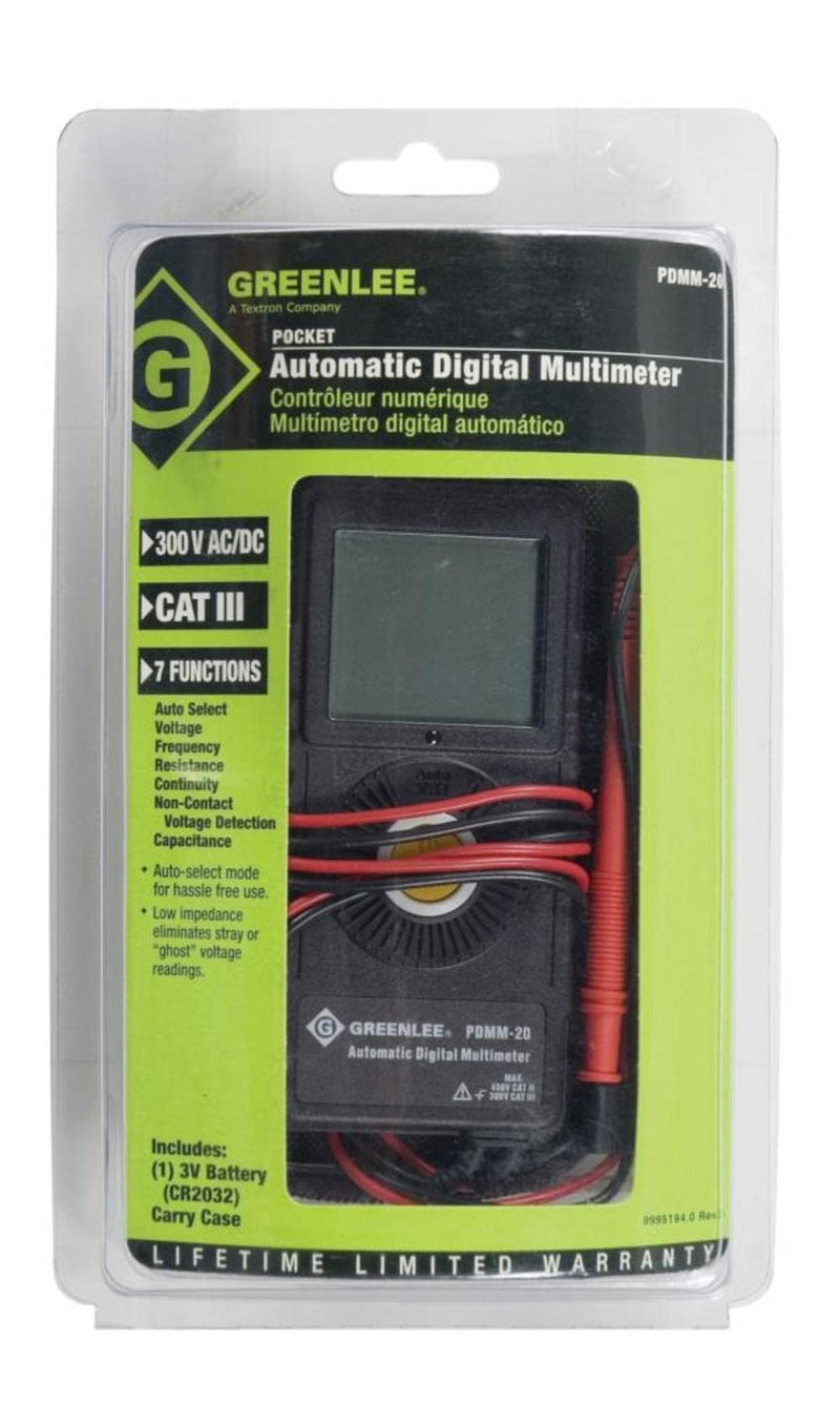 Greenlee PDMM-20 Pocket Multimeter