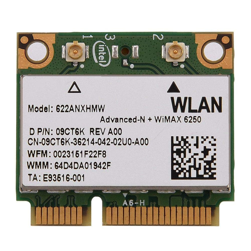 Network 6250 WiMax Mini Dual Band Wireless AC + PCI-E WiFi Card Supports 2.4/ 5Ghz Half Height 802.11A/ B/ H/ G/ N Bands Network Card Support PC DELL/Asus/Toshiba/Asus.