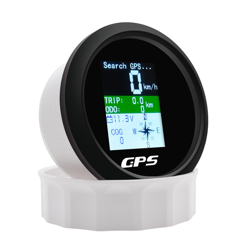 KAOLALI GPS Speedometer 85mm Boat GPS Speedometer Odometer Speed Gauge Meter Waterproof Digital MPH Knots Km/h Adjustable for Marine Car Truck Motorcycle 9-32V Black