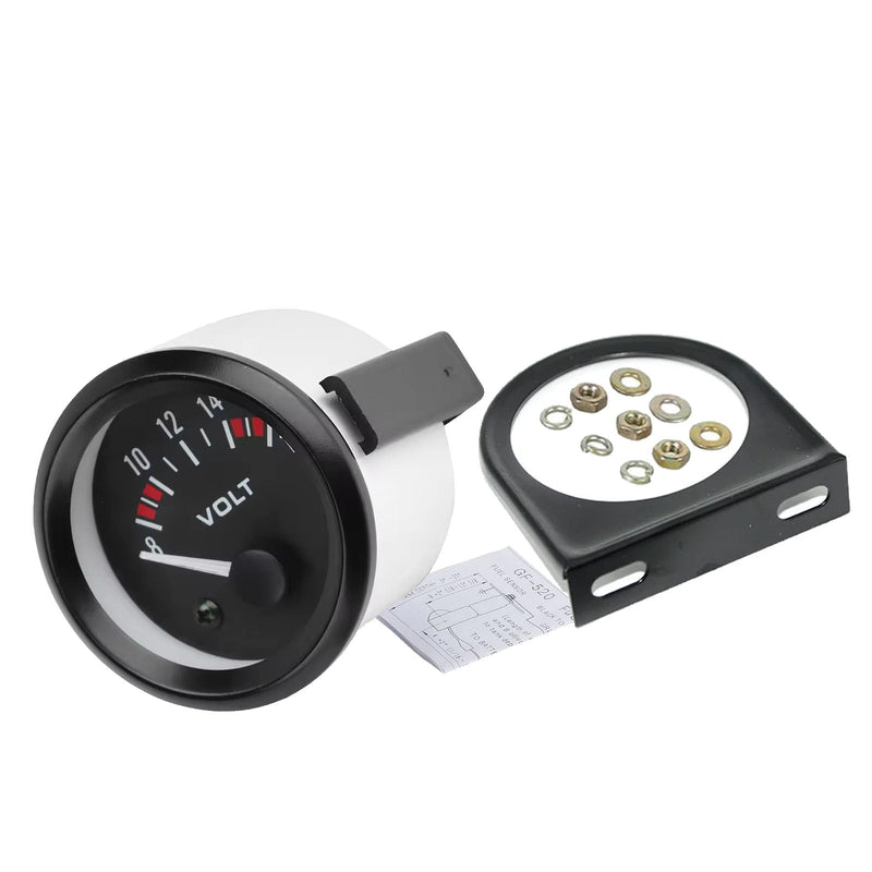 2"(52mm) DC12V Voltmeter Digital Volt Gauge Voltage Meter Kit 8-16V for Car Truck Vehicle Automotive