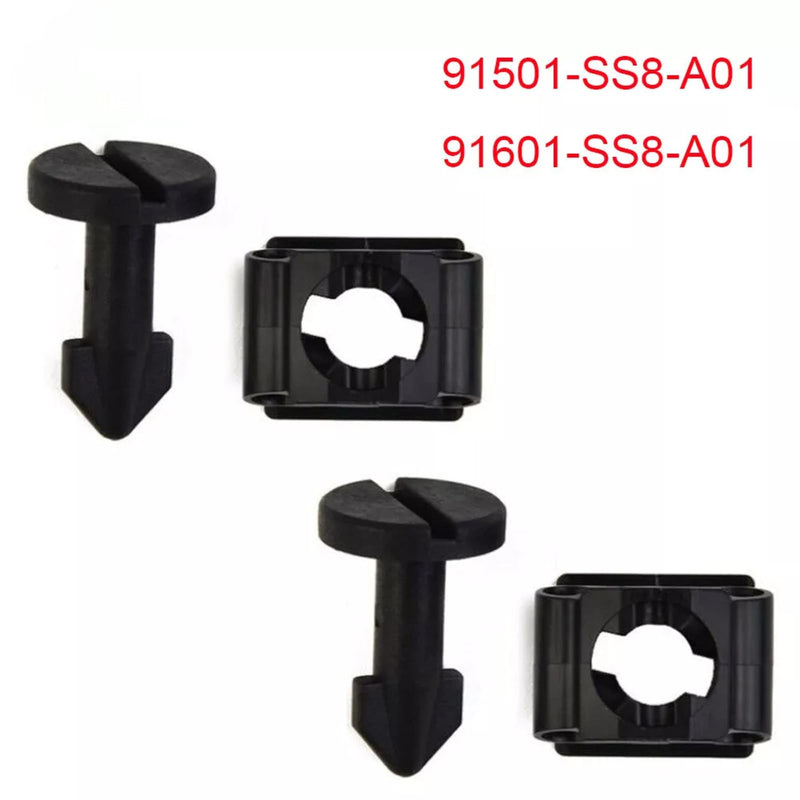 2 Set for Honda Engine Appearance Cover Mounting Stud, Plastic Engine Cover Stud And Stay Grommet Kit 91501-SS8-A01 91601-SS8-A01 91501SS8A01 91601SS8A01 2 Set