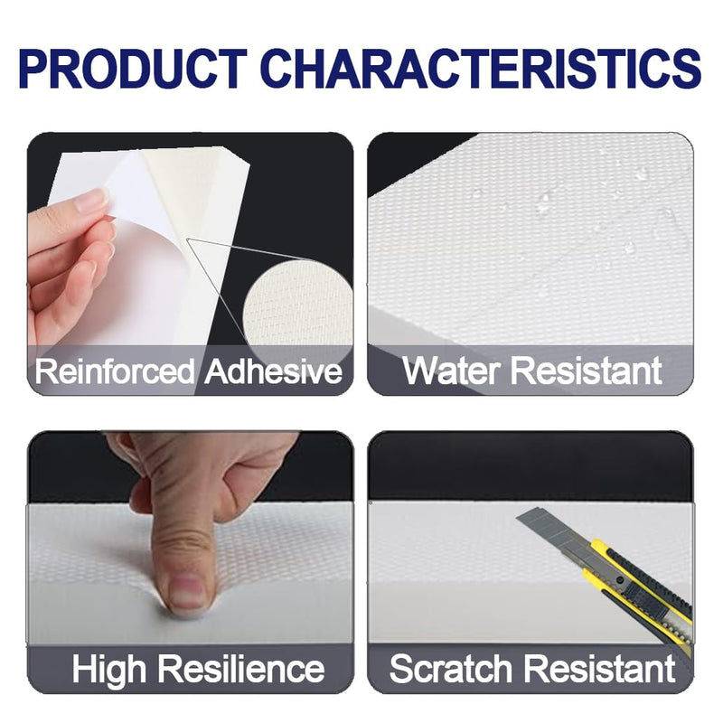 Garage Wall Protector, Garage Car Door Protector Bumper Guard for Inflaming Ultra Self Adhesive EVA Foam for Warehouse (White,4 Pack:15.75" x 5.9" x 0.79") White 4 PACK:15-3/4''x5-29/32''x0.79''