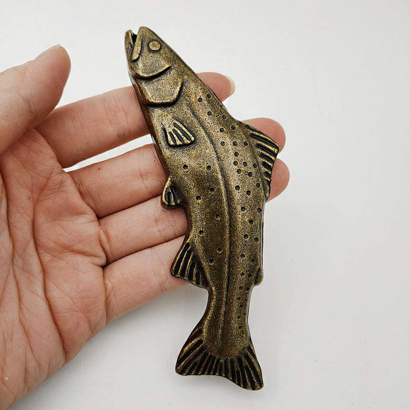 brandname 5Pcs Cabinet Handles, Fish Shape Cabinet Knobs, Creative Drawer Pulls, Double Hole Handle for Home Kitchen Dresser Closet Cupboard Wardrobes Door, Furniture Hardware Decoration