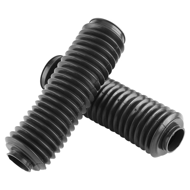 EVGATSAUTO Fork Shock Cover, Pair Black 23cm/9"1 Length Motorcycle Front Fork Tubes Boots Rubber Sleeve Shock Cover Shock Absorber Gaiters For CAR ATV Dirt Bike