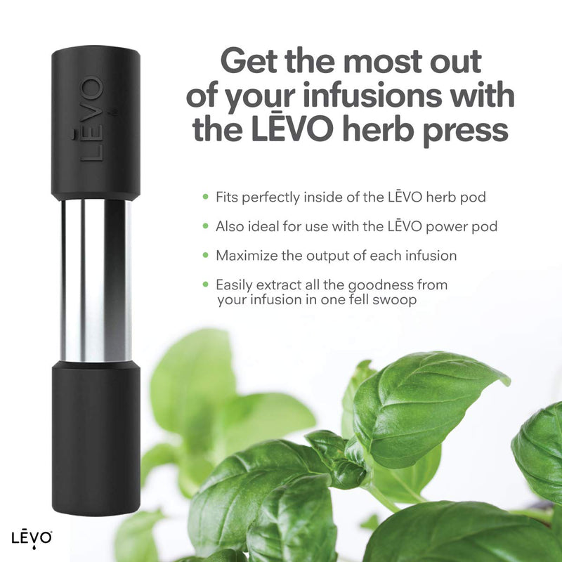 LĒVO Herb Press - Stainless Steel and Silicone Herb Press - Accessory for LĒVO I & LĒVO II - Extract Every Drop of Your LĒVO Herbal Infusions