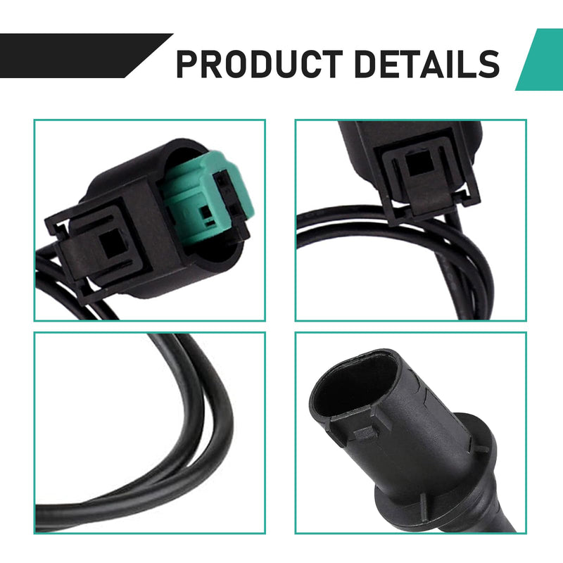 2 PCS Outside Ambient Air Temperature Sensor and Plug Kit,Import Direct Ambient Temp Sensor Connector, OEM #0075421318 0005428418 5S11829, Compatible with Benz (Black)