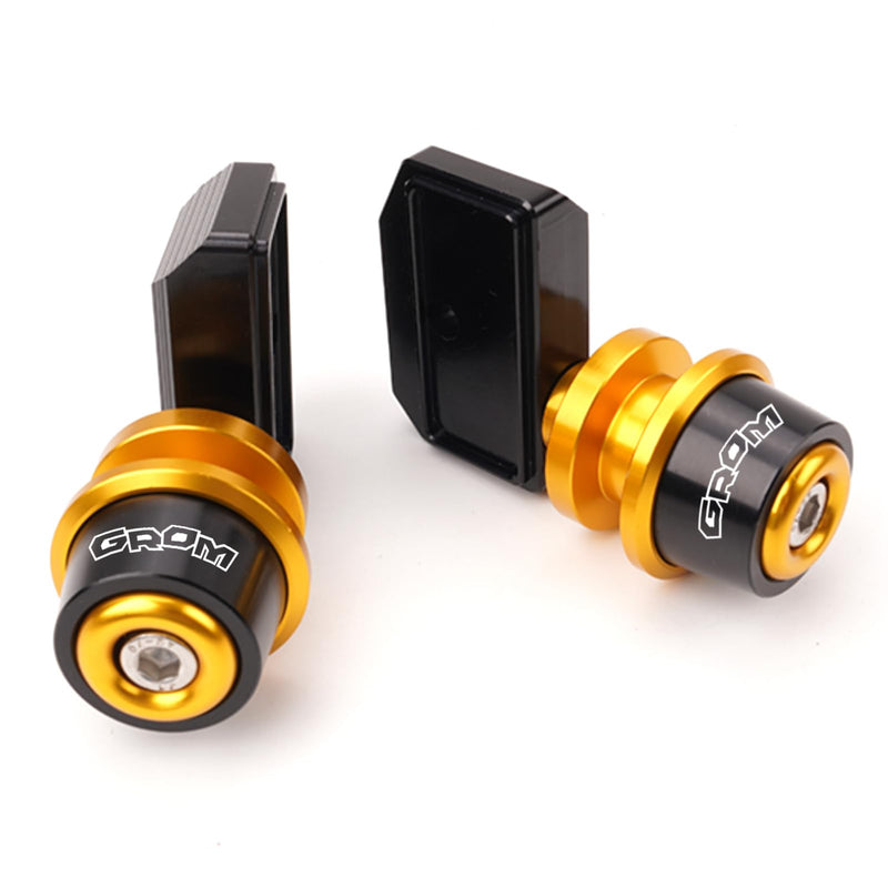 Compatible with Grom 125 2024 2025 MSX125 MSX 125 2013-2021 2022 2023 Grom Accessories CNC Motorcycle Swingarm Spools Sliders Rear Wheel Axle Stand Screws Adapter (Gold) Gold