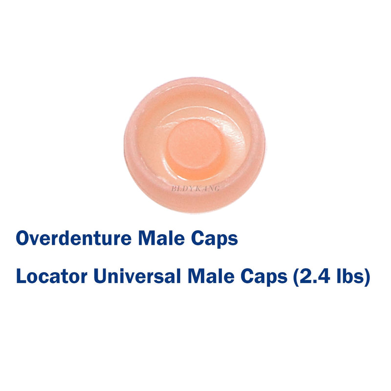 10 Pcs Overdenture Male Caps Replacement Male Caps 2.4 lbs (Pink Strong Retentive Cap 2.4 lbs) Pink Strong Retentive Cap 2.4 lbs