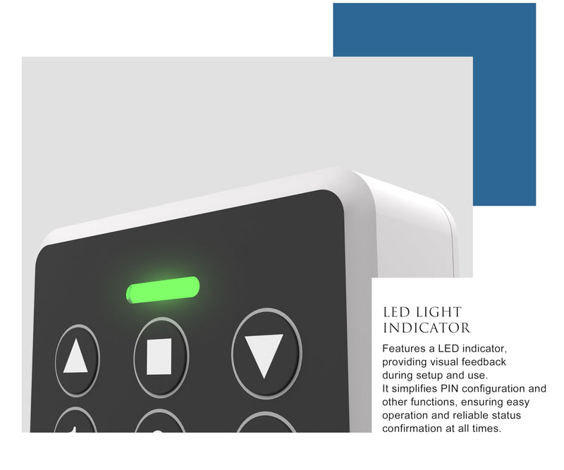 Blütezeit Wireless Keypad with IP54 Waterproof Cover for 433MHz Gate Openers, Secure PIN Code Access System, Compatible with Automatic Sliding & Swing Gate Operator Motors Wireless MWK30