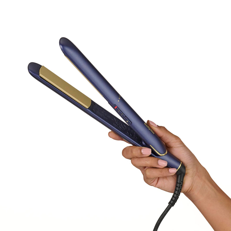 BaByliss Midnight Luxe Hair Straighteners - Titanium Ceramic Floating Plates for Smooth Gliding, Fast 30 Second Heat Up, 3 Heat Settings up to 235°C, Worldwide use, 2516U Single