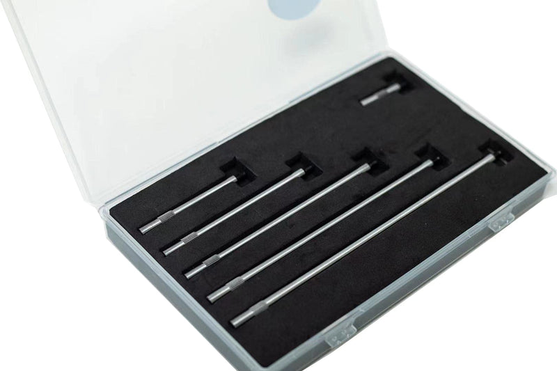 Dial & Electronic Indicator Extension Stem Rod Set 6 Piece 1", 2", 3", 4", 5", 6" Combine to 0-21" Include Plastic Case (Pack of 2) 1"-6" (Pack of 2)