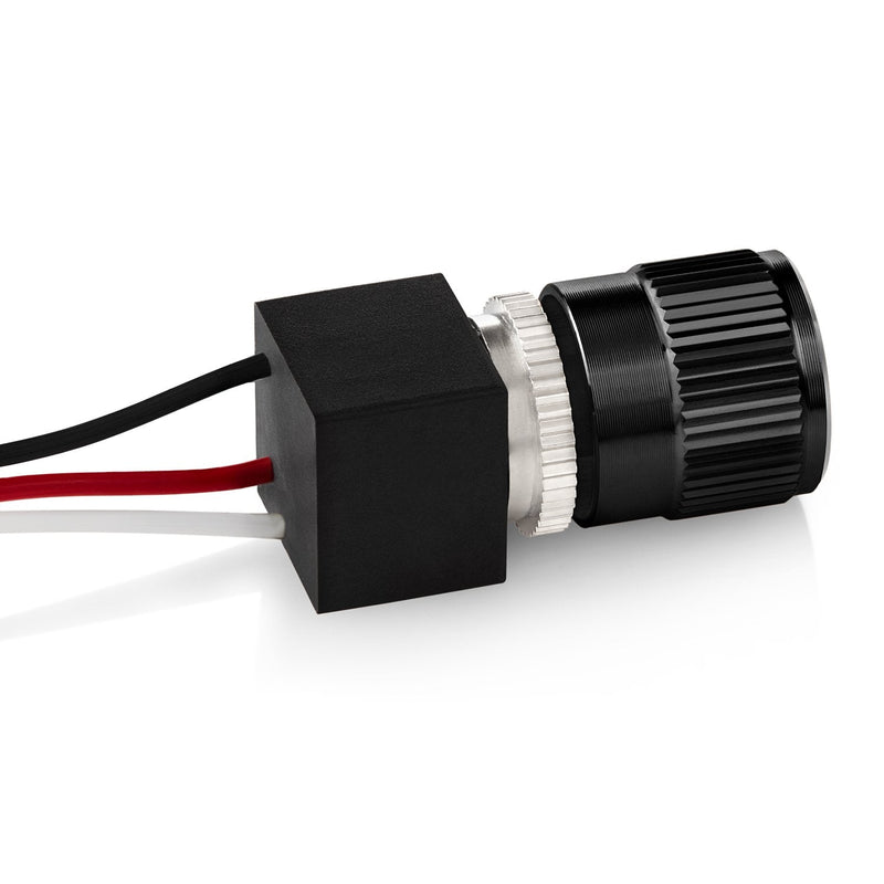 12 Volt DC Dimmer for LED, Halogen, Incandescent - RV, Auto, Truck, Marine, and Strip Lighting - Long Shaft - Black