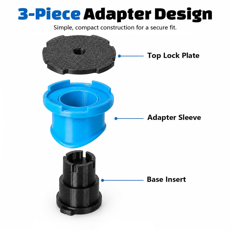 Adapter Compatible with Garmin to Compatible with Quad Lock – Convert Your Existing Mount into a Secure Bike Phone Holder for Smartphones