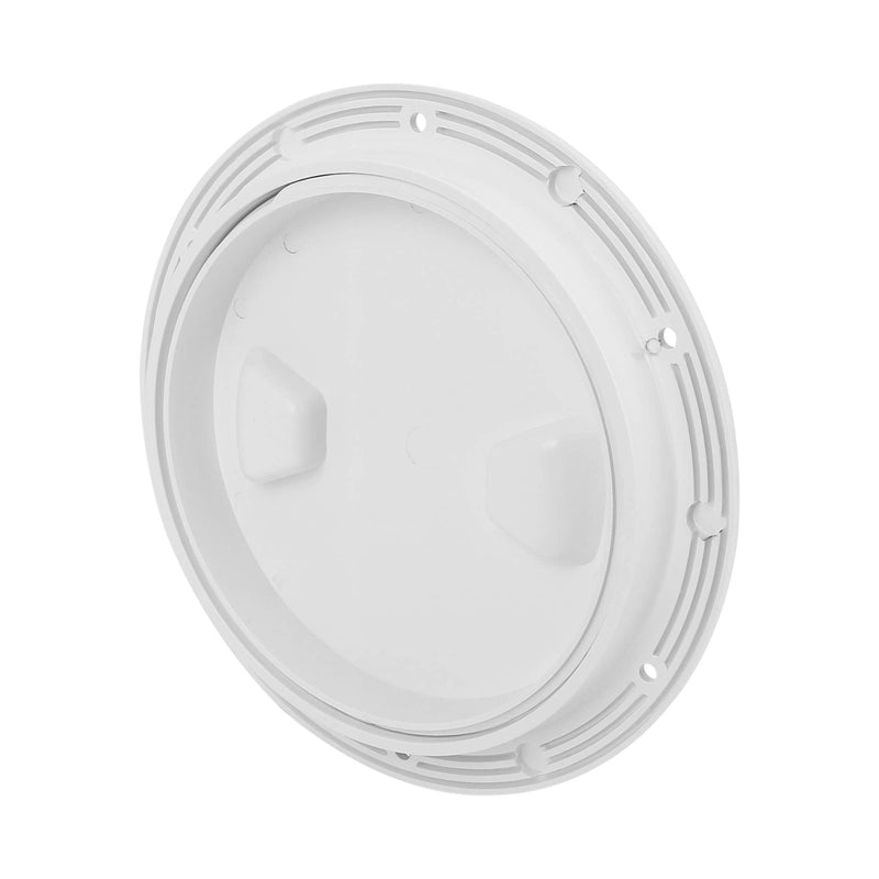 X AUTOHAUX 6" White Circular Non Slip ABS Inspection Hatch Deck Plate with Detachable Cover