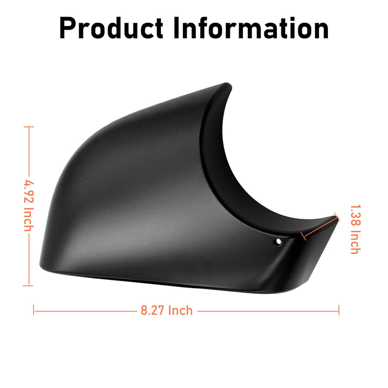 Jaronx Compatible with Tesla Model Y Mirror Bottom Cover 2018-2024, Right Passenger Rearview Mirror Lower Base Cover, Side Mirror Base Cover Replacement for Tesla Model Y Wing Mirror Repair(Right) Right Side Black