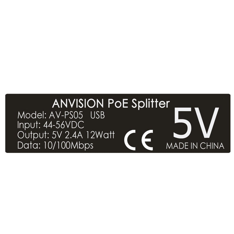 ANVISION 4-Pack Active 5V 2.4A PoE Splitter Adapter IEEE 802.3af Compliant Micro USB 48V to 5V/2.4A, for Tablets, Dropcam or Raspberry Pi, IPC, IP Camera and More