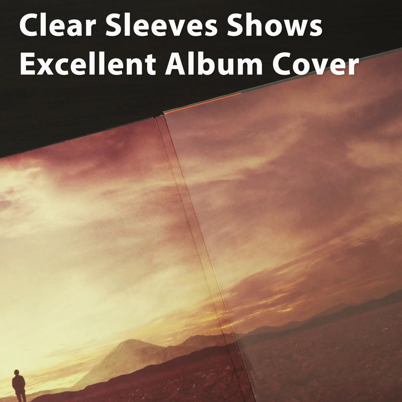 Gatefold Record Sleeves for 12-Inch Vinyl Albums: Clear Plastic Outer Sleeves with 3 Mil Thickness for LPs Protection, 25pcs 25 pcs