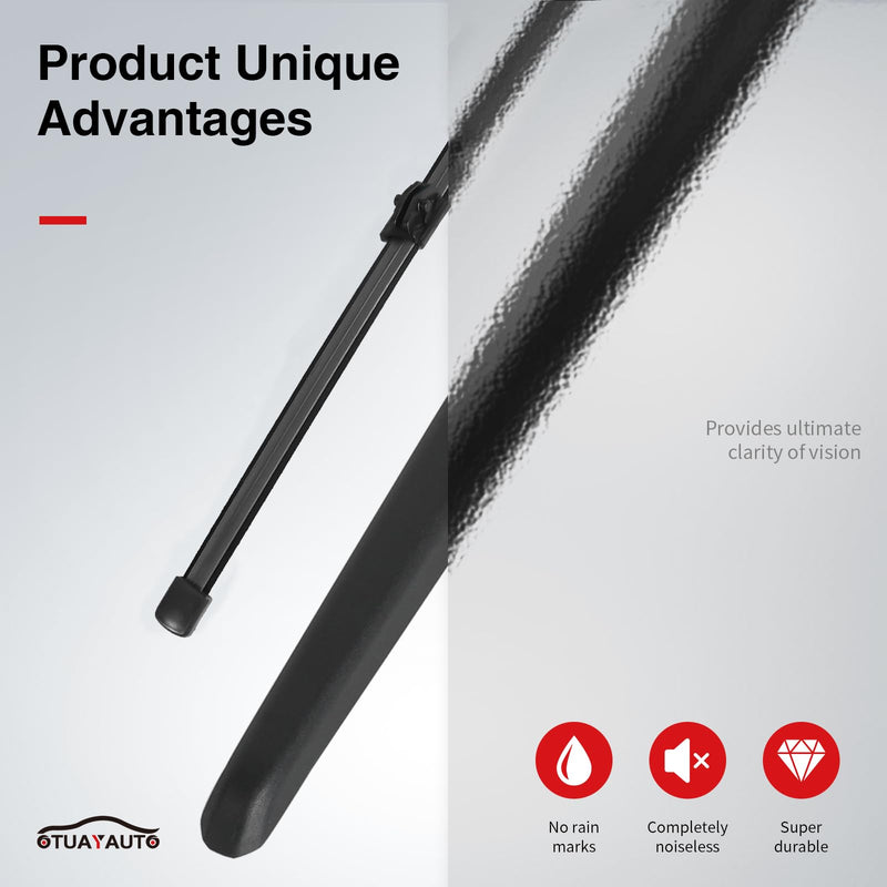 OTUAYAUTO Rear Windshield Wiper Arm Blade Set - Replacement for Porsche Cayenne 2019-2023 Replacement OE Style Back Wiper Kits Accessories Parts Rear Wiper Arm and Blade