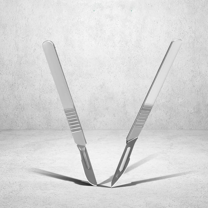 LabAider Surgical Grade Blades #11 20pcs Sterile with #3 Scalpel Knife Handle for Biology Lab Anatomy, Practicing Cutting, Medical Student, Sculpting, Repairing #11-20PCS