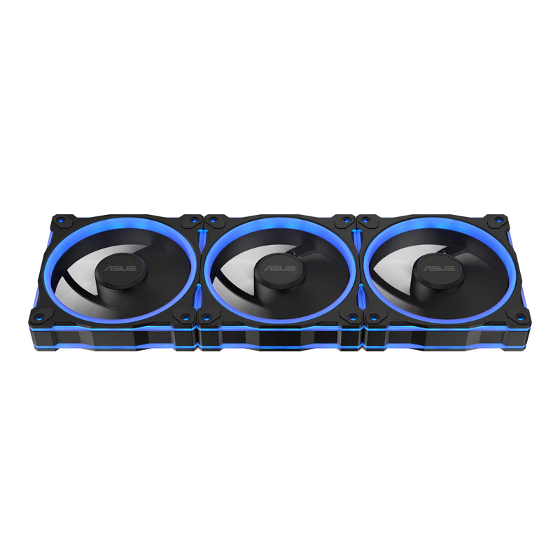 ASUS Prime MR120 ARGB Fan Black Triple Pack, 28mm Extra-Thick Frame, Quiet, high-Performance Cooling with PWM, 20 ARGB LEDs with Dual-Sided Frame Lighting, Aura Sync, 2 Year Warranty 3 Pack MR120 ARGB|Black