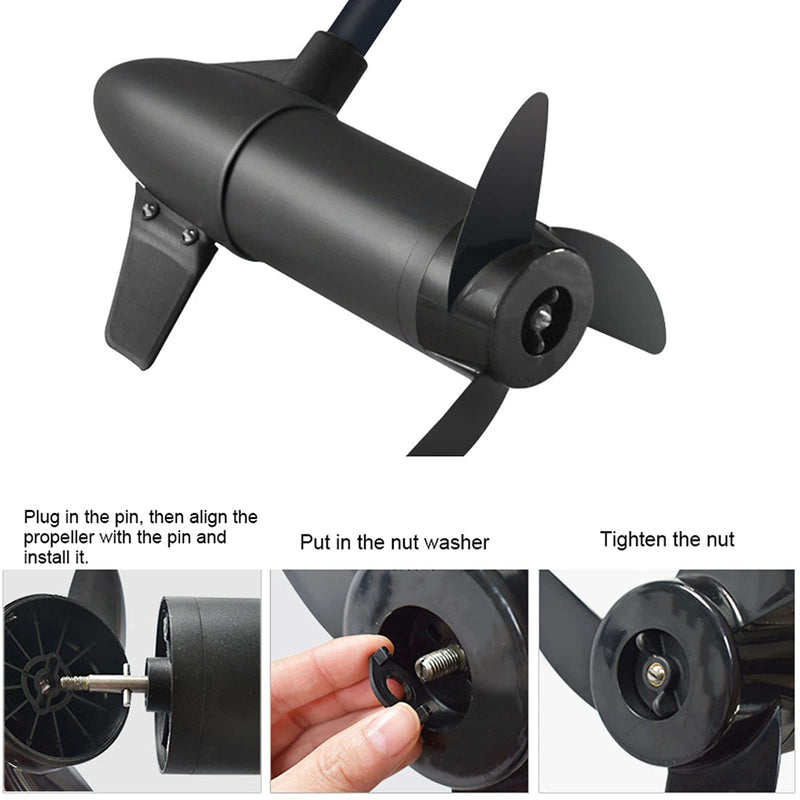 Trolling Motor Prop,Electric Outboard Propeller,3 Blades Replacement Prop,Marine Plastic Outboard Propeller for 50lb 60lb 68lb 88lb