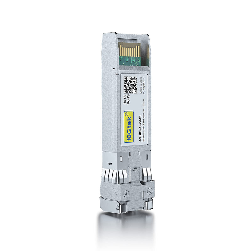 10Gtek 10GBase-SR SFP+ Transceiver, 10G 850nm MMF, up to 300 Meters, Compatible with Intel E10GSFPSR, Pack of 2 4. 10GBase-SR: 300m For Intel X2