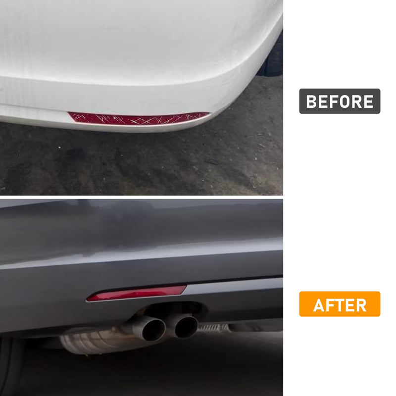 Compatible with Volkswagen Jetta Sedan Rear Bumper Reflector 2011-2014,Left Driver & Right Passenger Side Red Marker Trim Replace for 5C6945106,5C6945105,Jetta Back Reflector Light W/O Bulb 11-14 Jetta Rear Reflector