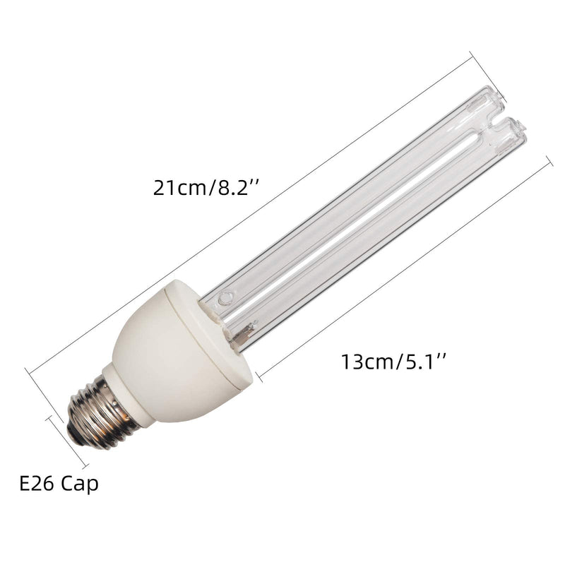 BAIMNOCM UV Light Bulb Ozone Free, UVC Lamp 25 Watt, UV Disinfection Light, 254nm Weavelength UVC lamp Ultraviolet Light Bulb, E26 Base 4 Pack