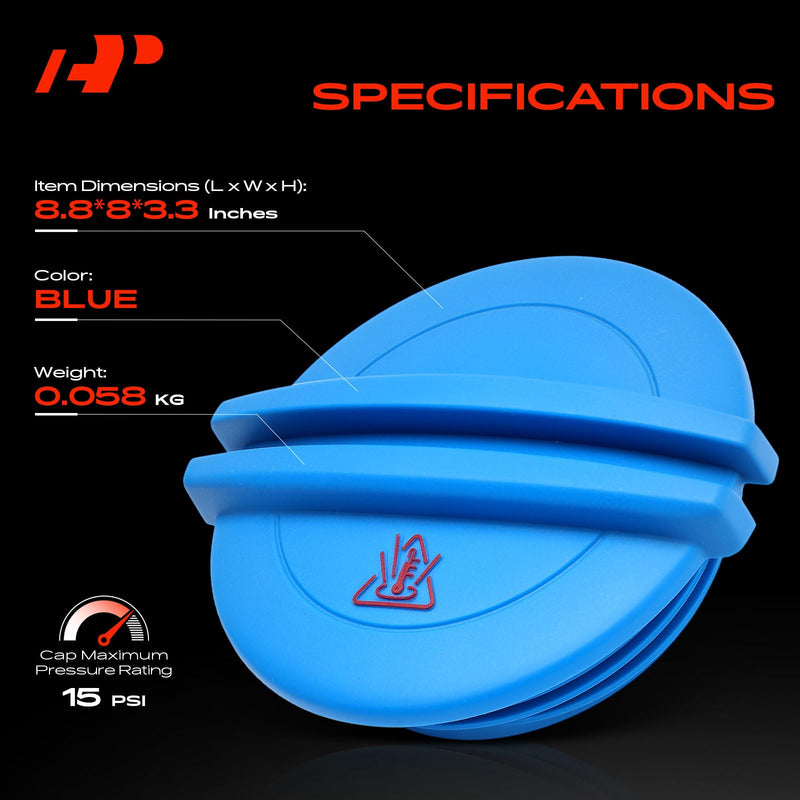 A-Premium Coolant Reservoir Expansion Tank Cap Compatible with Volkswagen Jetta, Passat, Golf, Beetle, CC, Touareg, Eos, GTI & Audi Q5, A3 A4 A5 A6 A7 Quattro, TT & Porsche Cayenne, Macan, Panamera