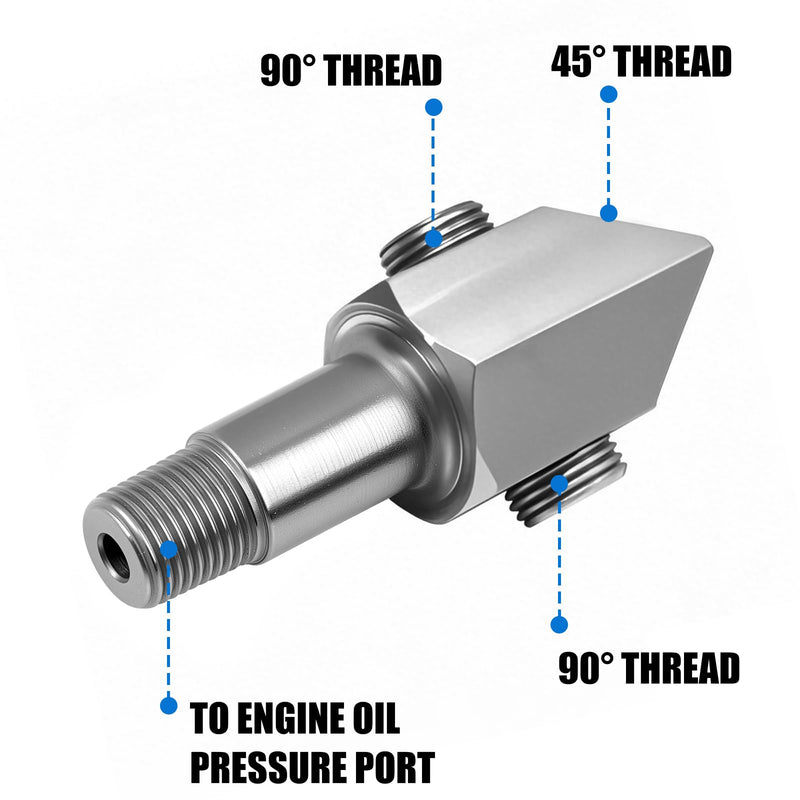 Oil Pressure Sensor Thread Adapter for Chevy Small Block Engines 305 350