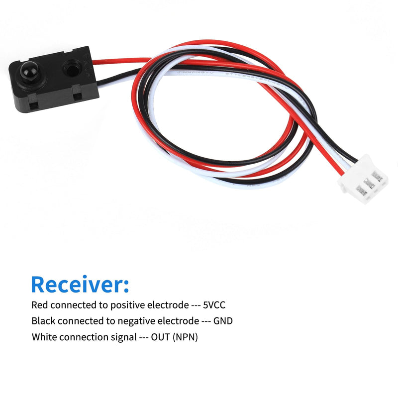 4PCS IR Break Beam Sensor 5MM LEDs Counting Module Split Through-Beam Photoelectric Switch for Apply Relay, K60, PLC, 51 microcontroller, STM32 etc,Cable Length 30cm,Test Distance 1M 4PCS