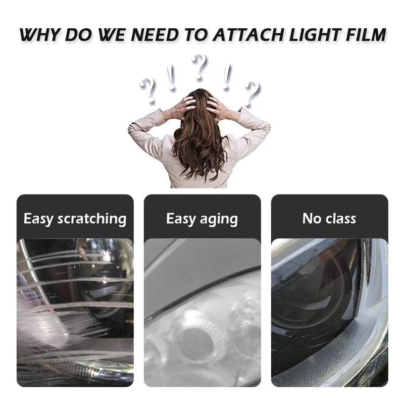 12 X 48inch Car Light Tint Film, Cuttable&Stretchability Car Headlight Taillight Fog Light Vivid Vinyl Wrap Protector,Non-Marking Self-Adhesive Decals Car Decor (Purple) Purple