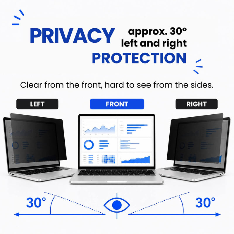 Deff Nano-Suction Privacy Screen for MacBook Pro 16 Inch, Removable Anti-Glare Privacy Filter, Non-Magnetic, Bubble-Free & Washable Screen Protector Macbook 16in