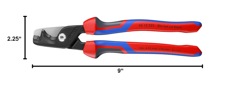 KNIPEX Tools 95 12 225 StepCut® XL Cable Shears, 9"