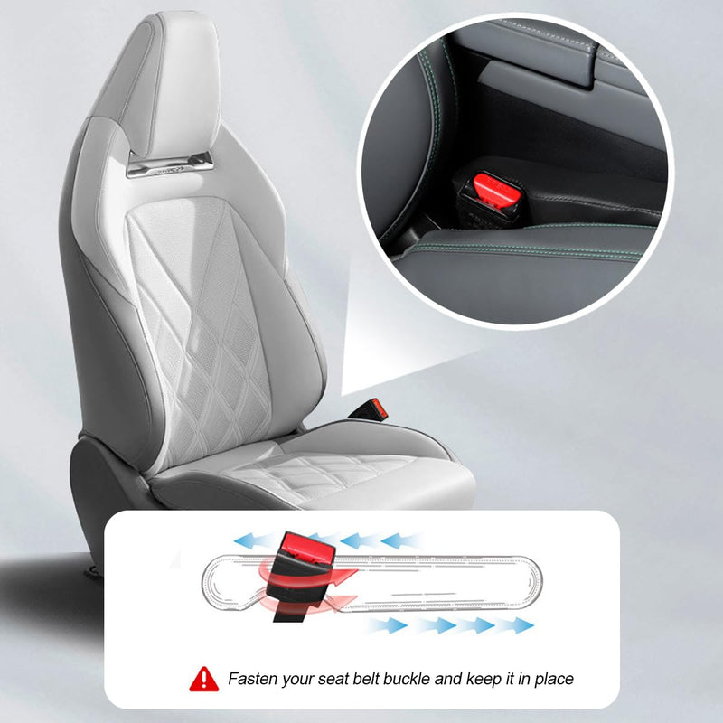 Mandark Car Seat Gap Filler, 2PCS Leather Vehicle Gap Stopper to Fill Between Seat and Console, Automotive Crevice Plug Blocker Accessories from Dropping, Universal for SUV, Sedan, Truck (Black) Black