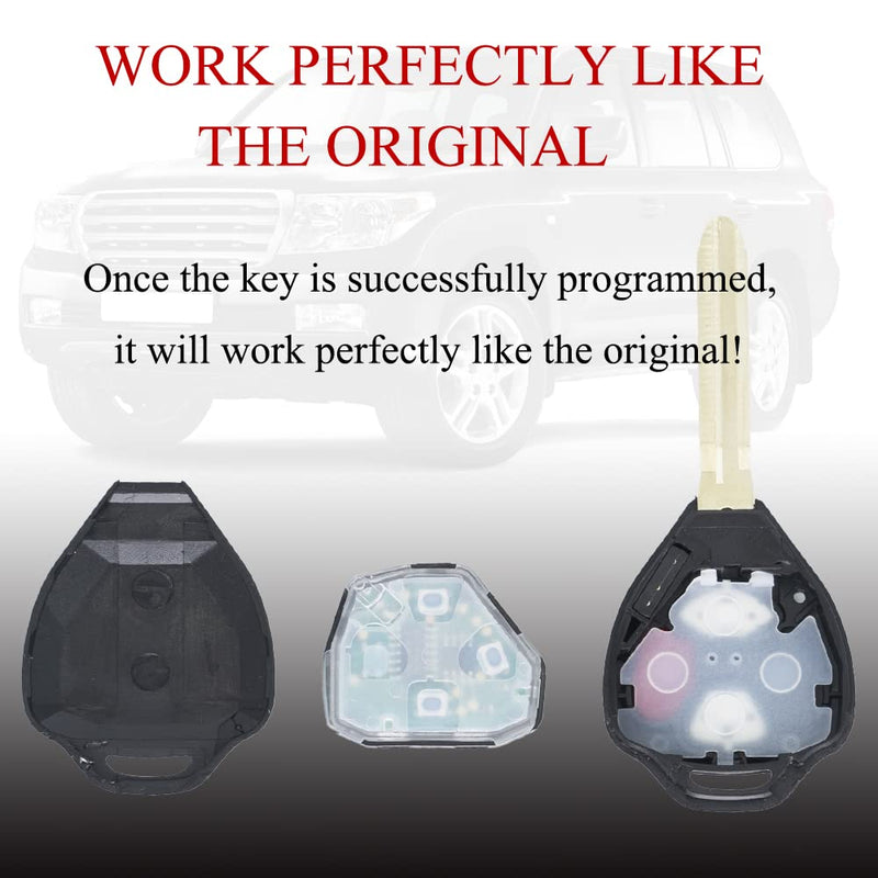 MechanMagic Key Fob Remote Replacement Fits for Toyota Yaris/Scion IQ TC XD (FCC ID:MOZB41TG) 2007 2008 2009 2010 2011 2012 2013 Keyless Entry Remote Control (4D67 Dot Chip)