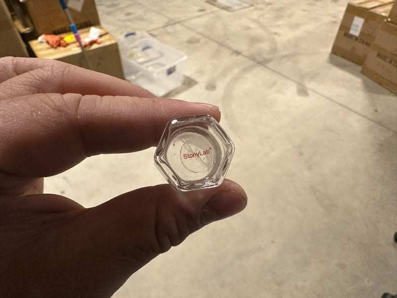 stonylab Glass Hex Head Hollow Stopper, Hexagonal Glass Stopper for 14/20 Outer Joint with Closed Bottom, Ideal for Sealing Lab Glassware, for Laboratory Use Only (5 Packs) 14/20 Joint