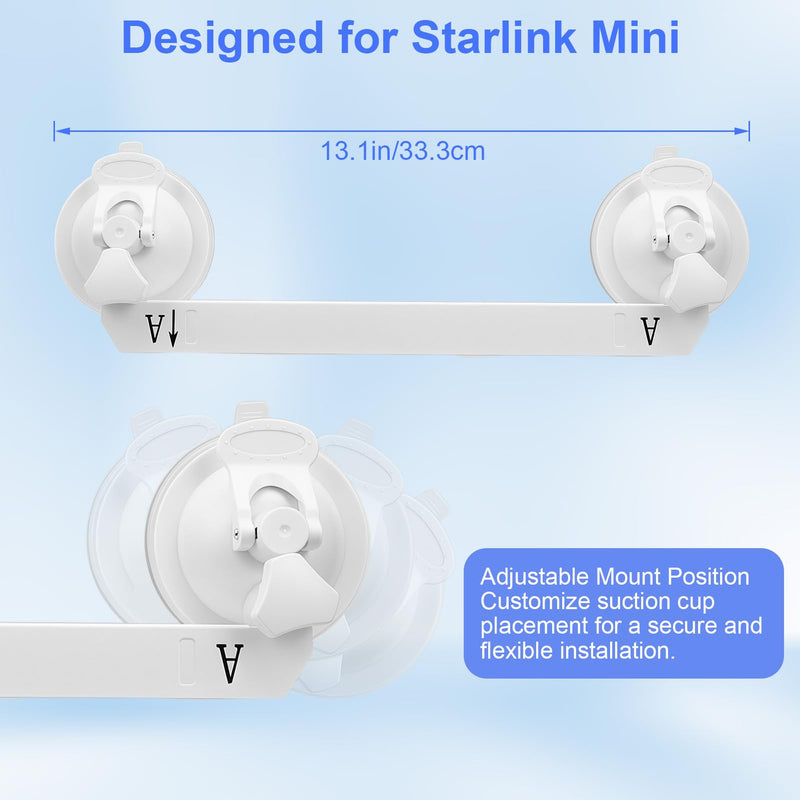 Suction Cup Holder for Car Window Sunroof, Heavy Duty suction cup mount with Stable mounting bracket Tool Free dashboard mount windshield mount RV Truck Boat Travel Users Outdoor Mobile Internet Setup