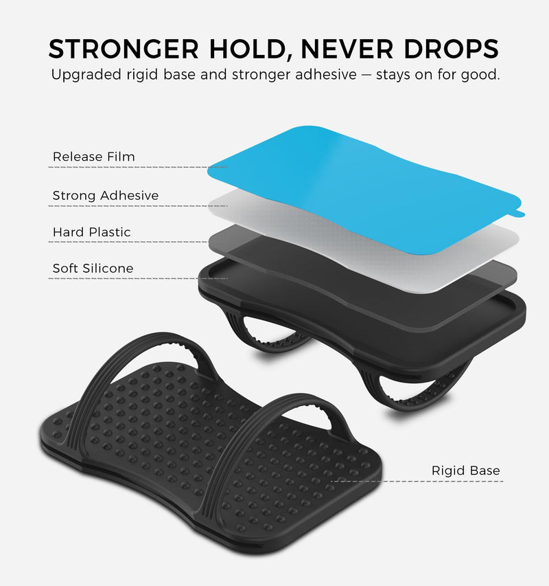 TRONWIN Laptop Charger Holder, Reinforced Silicone Adapter Mount for Under Desk Power Brick with Self-Adhesive Cable Ties, Heat-Dissipating Non-Slip Organizer for Home Office & Gaming Desk