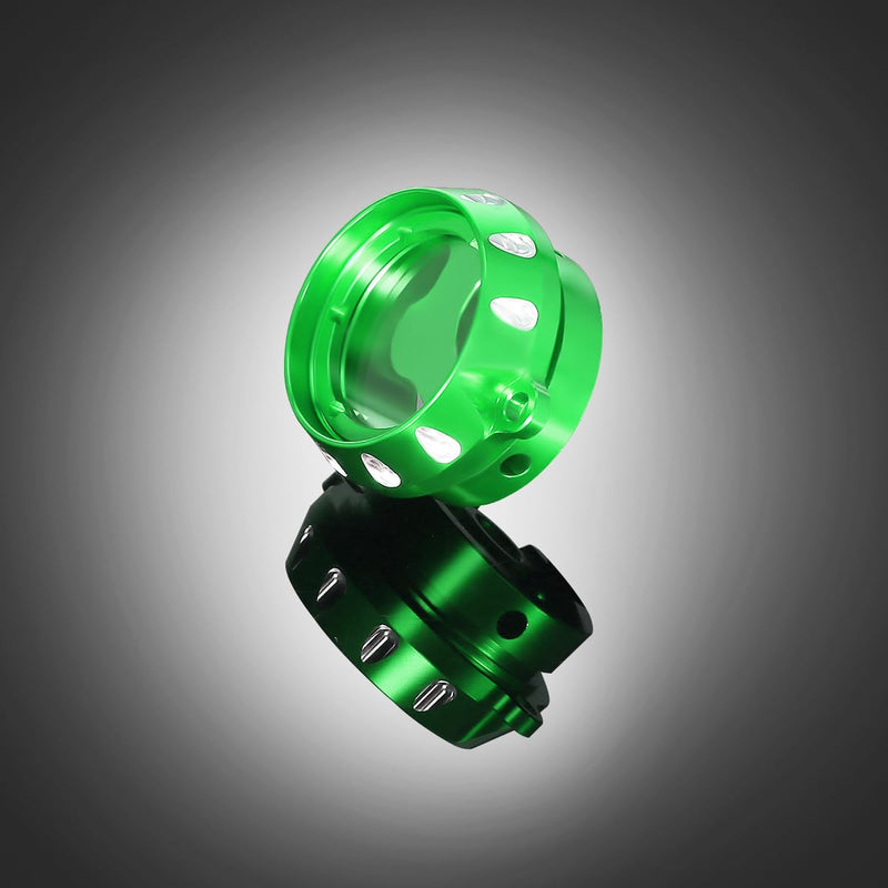 KLR 650 Motorcycle Perspective Oil Filter Cover Cap CNC Aluminum Compatible With KLR650 1987-2025 Green 3D Carving 131 green