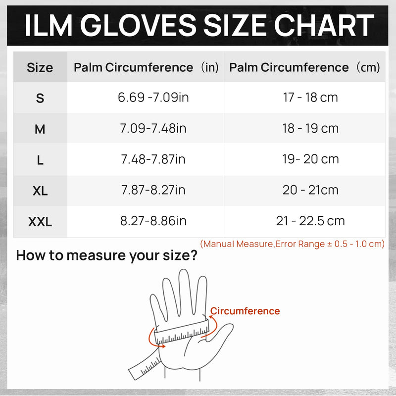 ILM Goatskin Leather Motorcycle Motorbike Powersports Racing Gloves Touchscreen for Men and Women Model DN01(L, Black Unperforated) Large