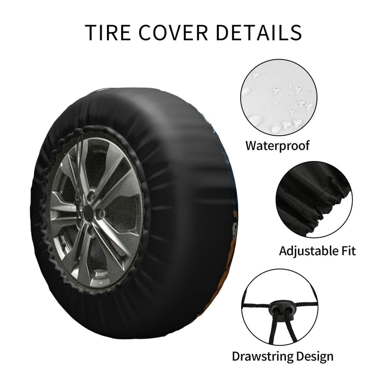 Mountains Nature Sunset Scenery Spare Tire Cover Wheel Protectors for Decoration and Weather Protection for Trailers Rv SUV Truck Campervan Travel Trailer 15" 15" for tire diameter 27.6-30in/70-75cm Mountains Nature Sunset Scenery
