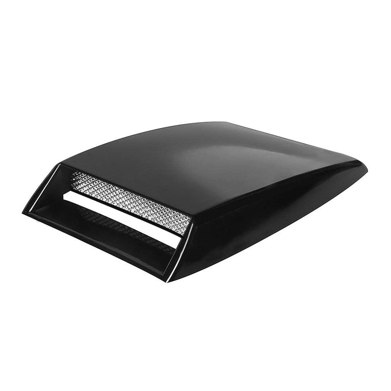 x xotic tech 10"x7" Air Flow Vent Intake Hood Scoop Turbo Bonnet Vent Decorative Cover Universal Fit Car (Black)