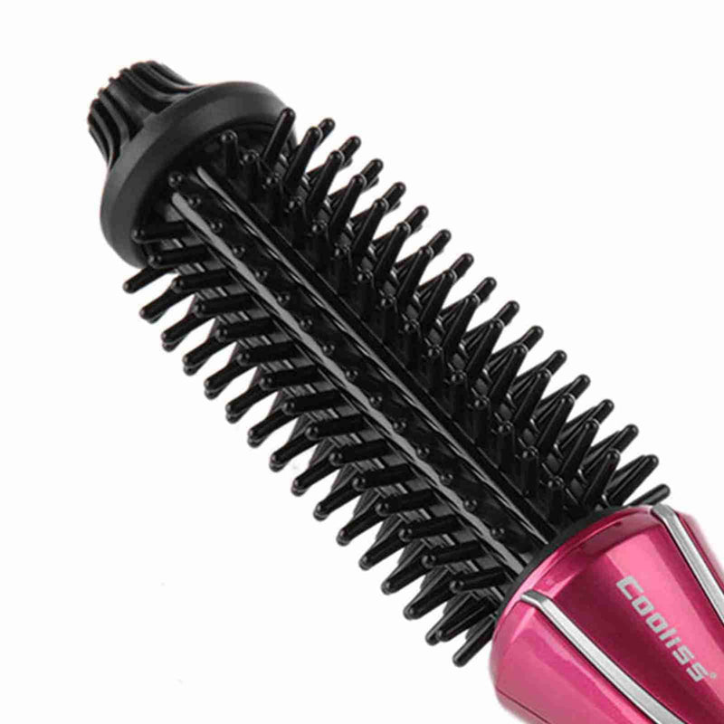 Electric Hair Curler, Hot Curler Brush Professional Anti-Scald Instant Heat Up Curling Wands Instant Heat Styling Brush Suitable For All Hair Types (UK Plug（110-240V）)