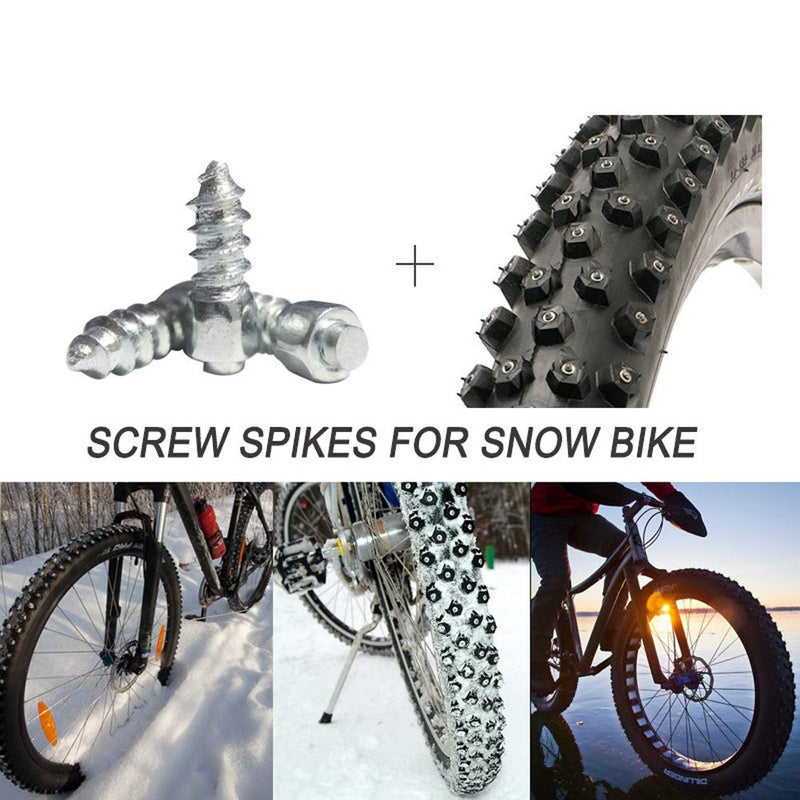 Marrkey 12mm Carbide Screw Tire Studs Snow Spikes Anti-Slip/Anti-ice for Car/Snowmobile/Tractor/ATV/UTV/Motorcycle/Short Lug/Bicycles/Shoes with Installation Tool - Pack of 100 4mm (W) X 12mm(L)