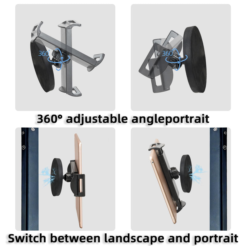 Magnetic Tablet Mount, Fridge iPad Holder, Compatible with Vehicles/cabinets/refrigerators/Metal Shelves/Gyms. N54 Strong Magnetic Base, fits 4.7~12.9-inch iPad/Nexus/e-Reader/iPhone